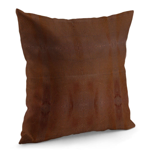 Image of Burnt Orange Leather Pillow Cover