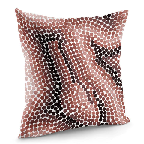 Image of Brown Mosaic Circles Pillow Cover