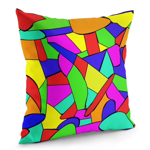 Image of Abstract Neon Mosaic Pillow Cover