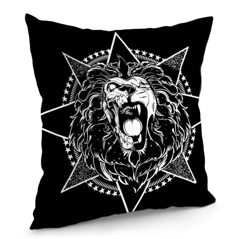 Image of Lion And Skull Pillow Cover