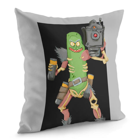 Image of Pickle Rick Pillow Cover