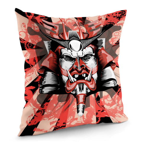 Image of Masck Samurai Pillow Cover