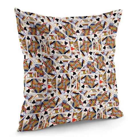 Image of Playing Cards Pattern Pillow Cover