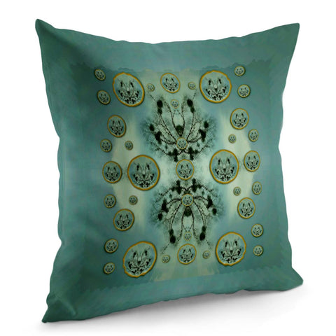 Image of Tree In Golden Meditative Frames Pillow Cover