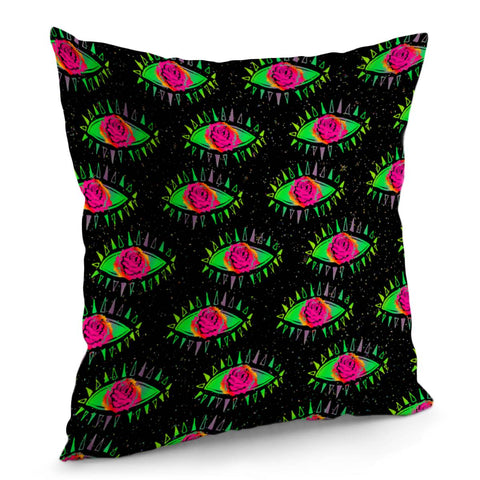 Image of Flowers And Eyes Pillow Cover