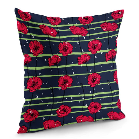 Image of Watercolor Poppies Pillow Cover