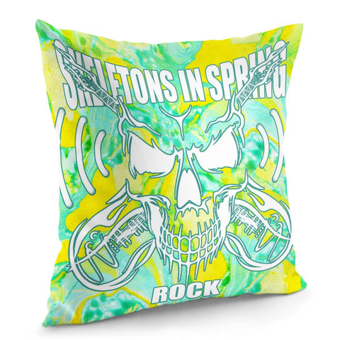 Image of Dk 00105 Skeleton Pillow Cover