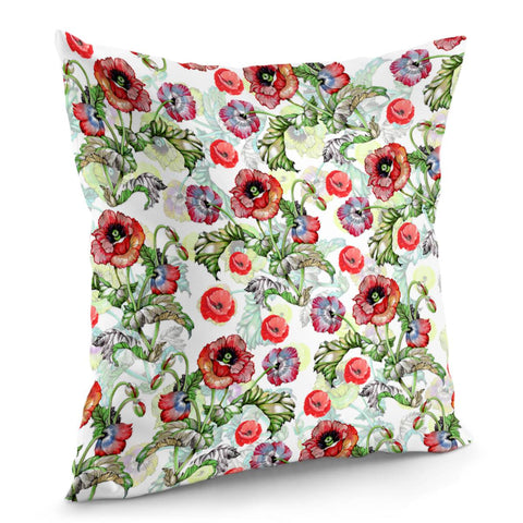 Image of Poppy Flower Pillow Cover