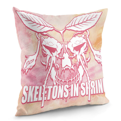 Image of Dk 00107 Skeleton Pillow Cover