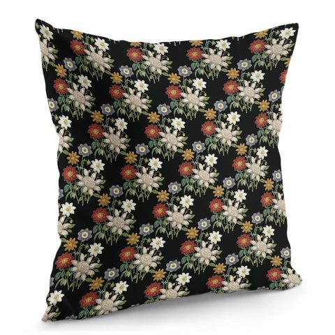 Image of Vintage Botanical Pattern Pillow Cover