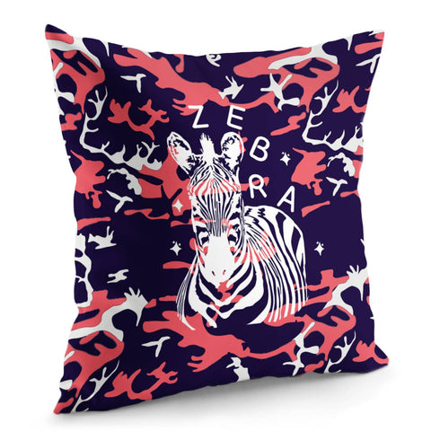 Image of Zebras And Stars And Camouflage And Animals And Textures Pillow Cover