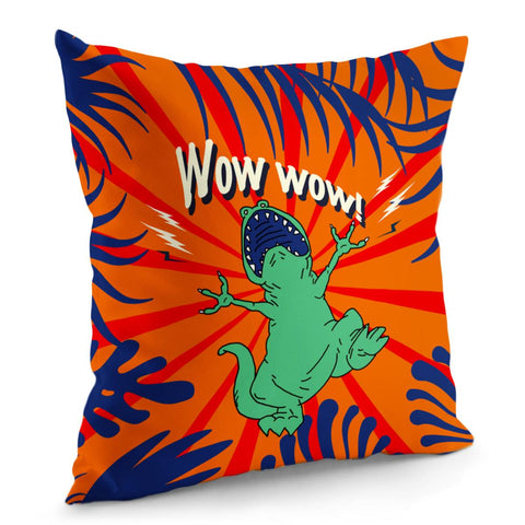 Image of Cartoon Dinosaur Pillow Cover