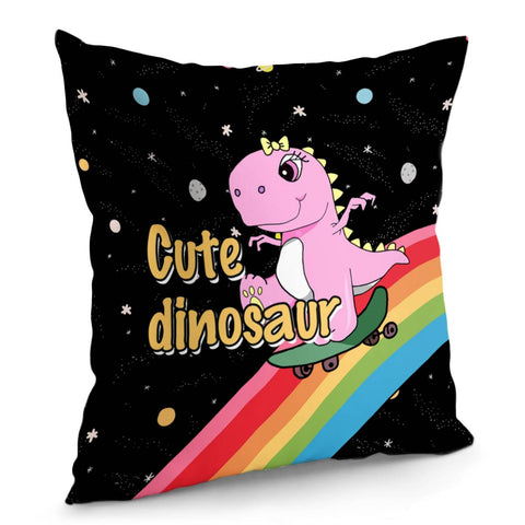 Image of Cartoon Dinosaur Pillow Cover