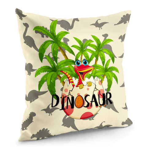 Image of Cartoon Dinosaur Pillow Cover