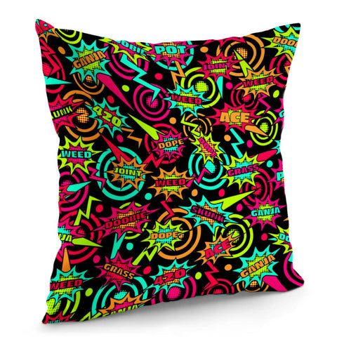 Image of Retro Weed Pillow Cover