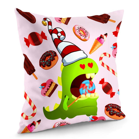 Image of Cartoon Dinosa Pillow Cover