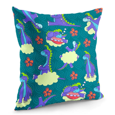 Image of Cartoon Dinosa Pillow Cover