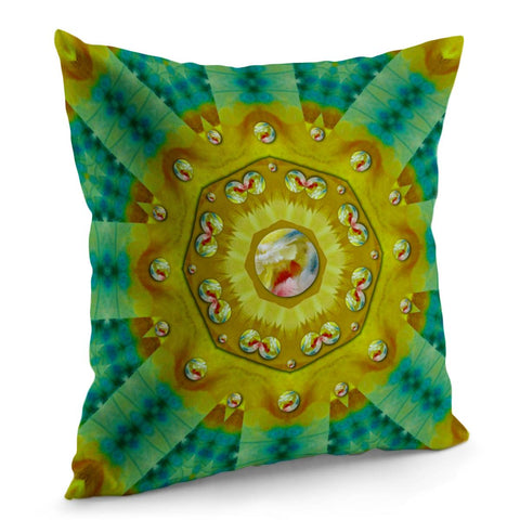 Image of Mandala In Peace And Feathers Pillow Cover