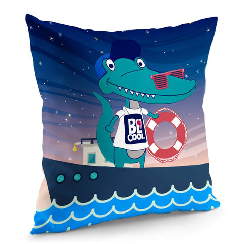 Image of Fun Crocodile Pillow Cover