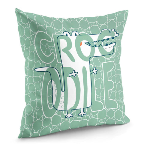 Image of Fun Crocodile Pillow Cover