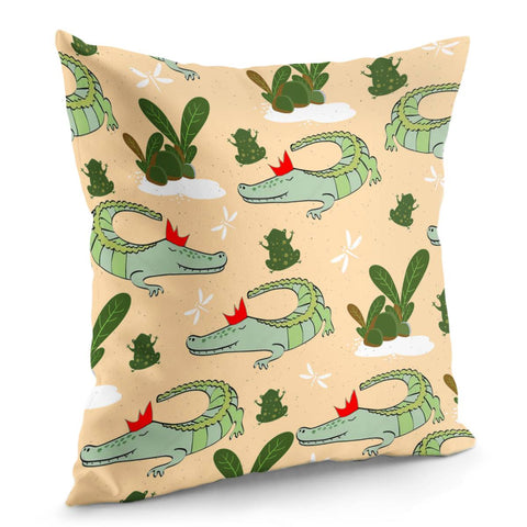 Image of Fun Crocodile Pillow Cover