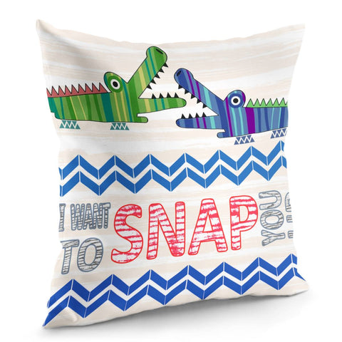 Image of Fun Crocodile Pillow Cover