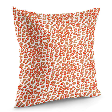 Image of Living Coral Leopard Print Pillow Cover