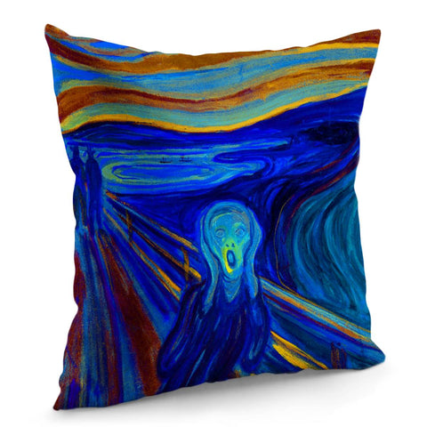 Image of Blue Scream Pillow Cover