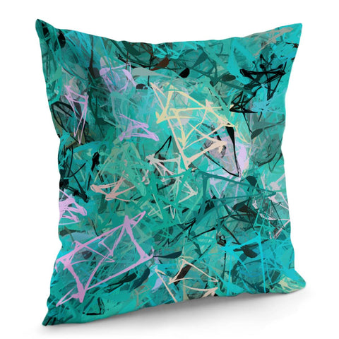 Image of Turquoise Abstraction Pillow Cover