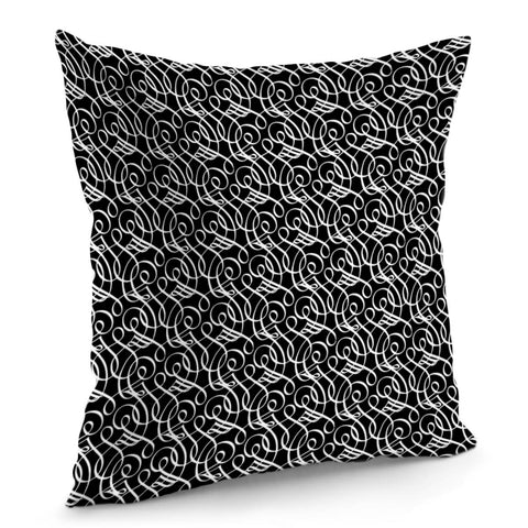 Image of Calligraphic Pattern Pillow Cover