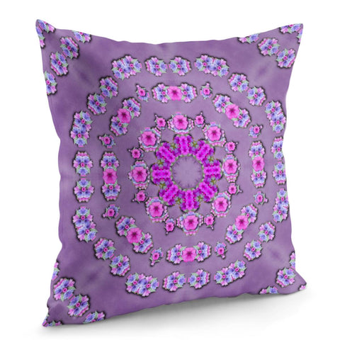 Image of Beautiful Floral-Wreaths And Flowers Around The Earth Pillow Cover