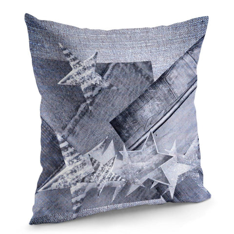 Image of Denim Design Pillow Cover