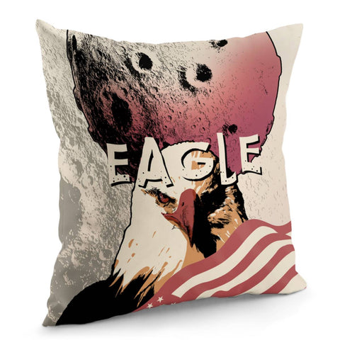 Image of Eagle And Stars And American Flag And Font And Cloud And Moon Pillow Cover