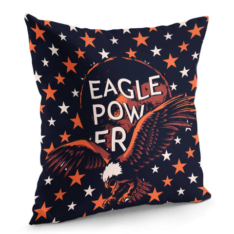 Image of Eagle And Stars And Font And Moon Pillow Cover