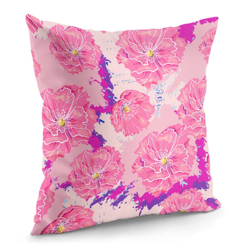 Image of Poppy Flower Pillow Cover