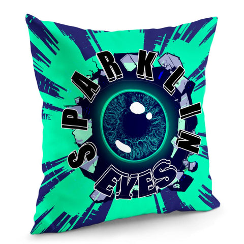 Image of Eyes And Cracks And Fonts And Light Pillow Cover