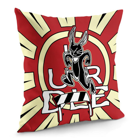 Image of Bunny And Sport And Jump Bar And Font And Light Pillow Cover