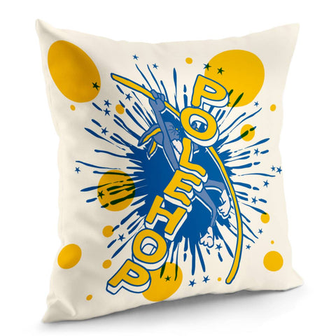 Image of Bunny And Sport And Pole Vault And Font And Graffiti Pillow Cover