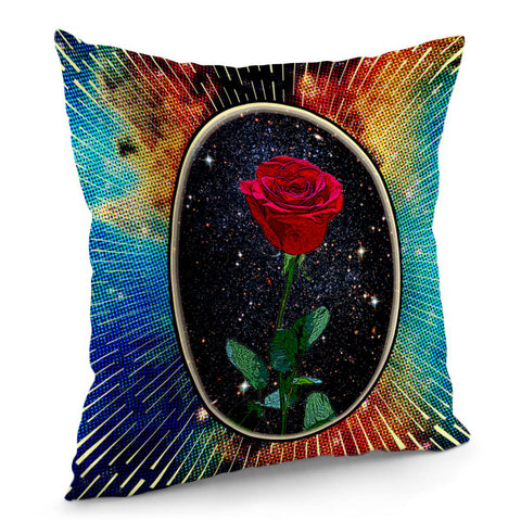 Image of Rose And The Universe Pillow Cover