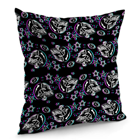 Image of Stars And Football Caps And Animals And Rugby And Tiger Pillow Cover