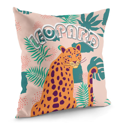 Image of Tropical Leopard Pillow Cover