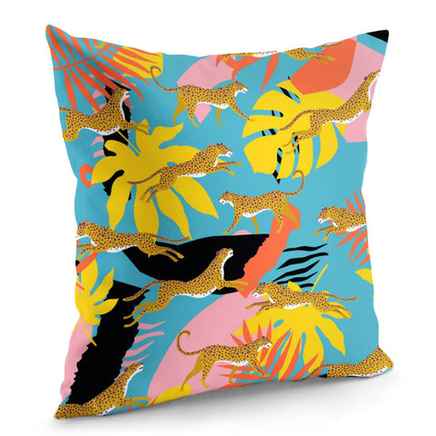 Image of Tropical Leopard Pillow Cover