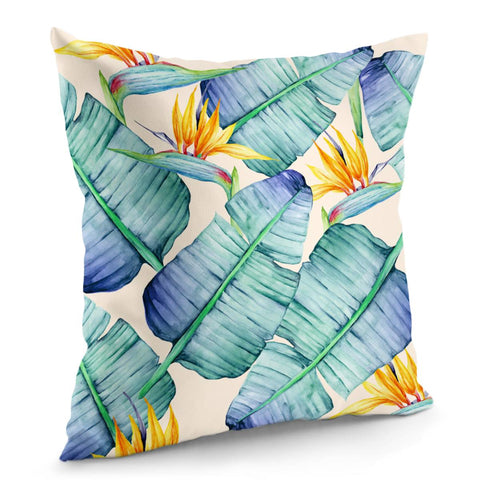 Image of Fancy Tropical Pattern Pillow Cover