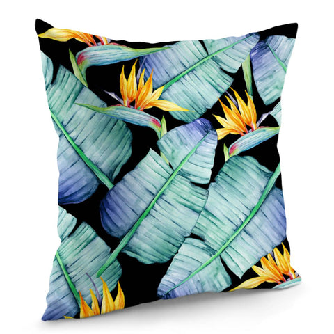 Image of Fancy Tropical Pattern Pillow Cover