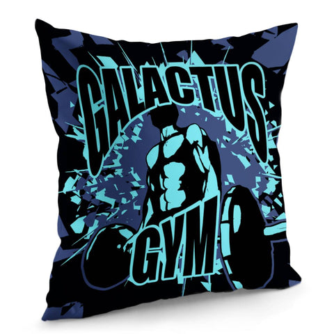 Image of Weightlifting And Muscle Man And Barbell And Font And Debris Pillow Cover