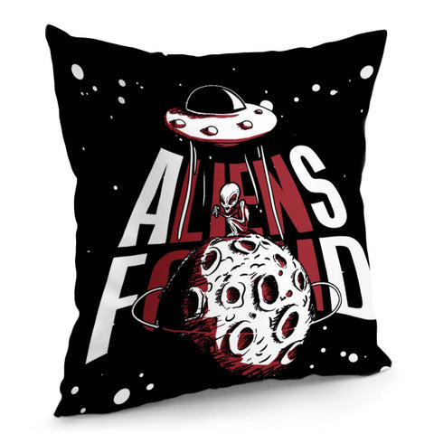 Image of Aliens And Meteorites And Flying Saucers And Stars Pillow Cover