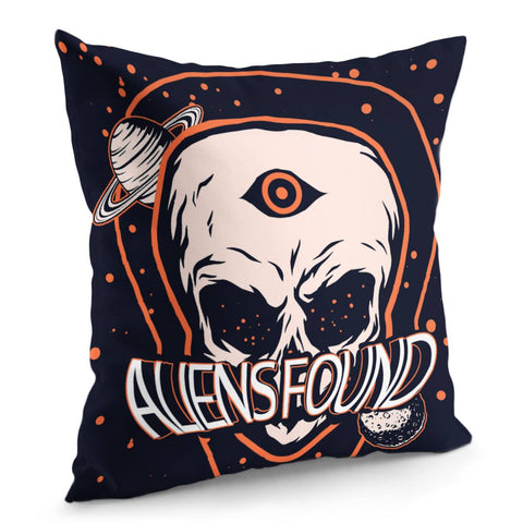 Image of Aliens And Eyes And Geometry And Planet And Starry Sky Pillow Cover