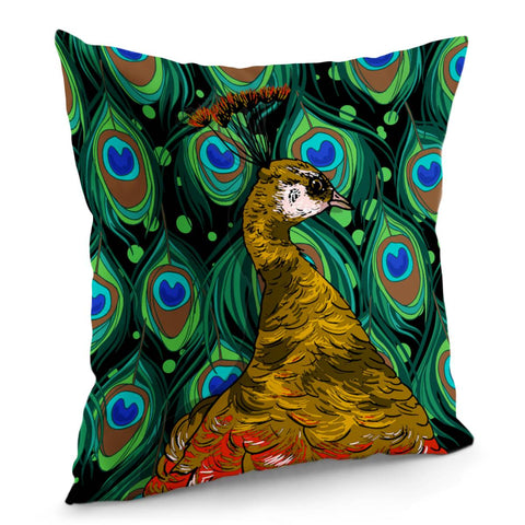 Image of Peacock Pillow Cover