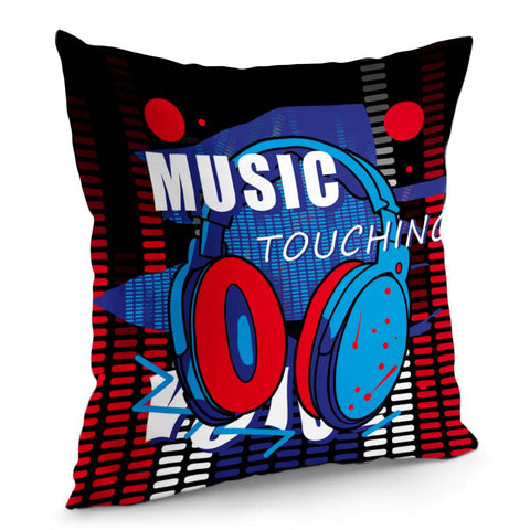 Image of Headphones And Volume And Punk And Sonic And Font Pillow Cover