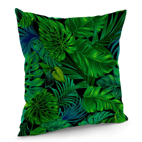 Image of Fancy Tropical Floral Pattern Pillow Cover